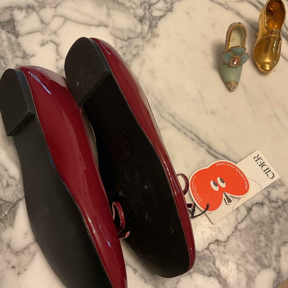 Cider Red Patent Leather Flats - Picture 3 of 4